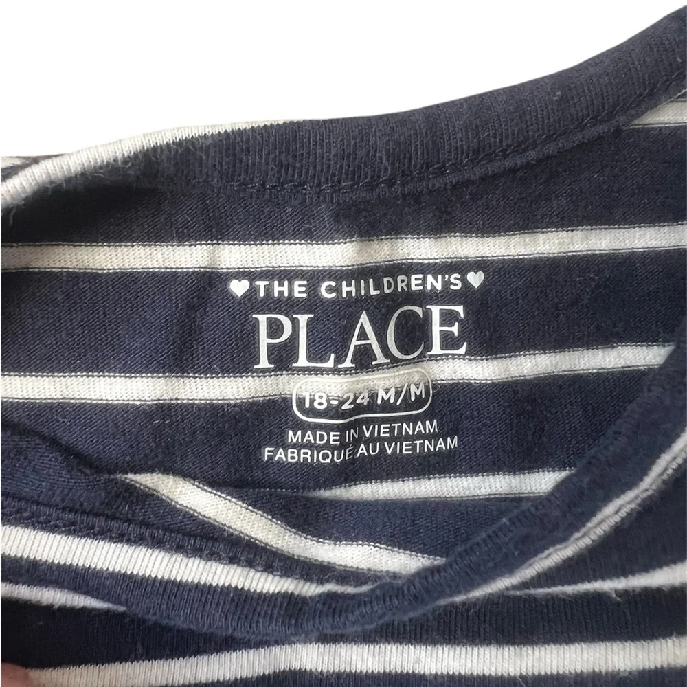 Children’s Place Pink and Blue White Striped Shirt Bundle | 18-24 M